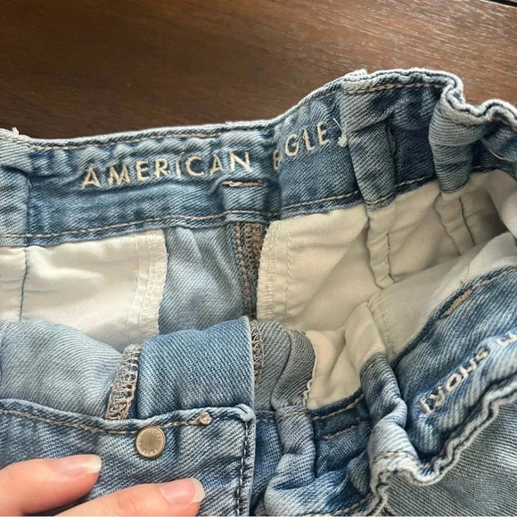 {American eagle} high waisted paper bag denim shorts - Picture 5 of 6